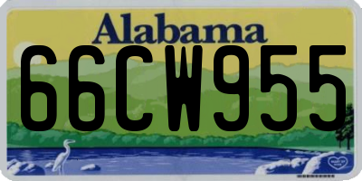 AL license plate 66CW955