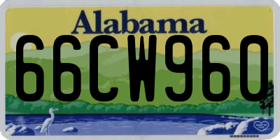 AL license plate 66CW960