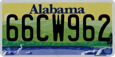 AL license plate 66CW962
