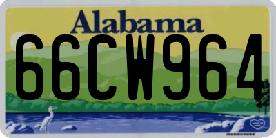 AL license plate 66CW964