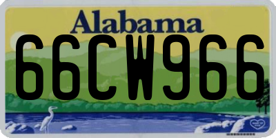 AL license plate 66CW966