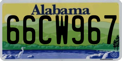 AL license plate 66CW967