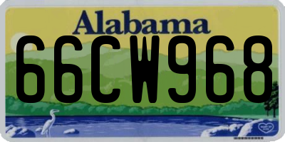 AL license plate 66CW968