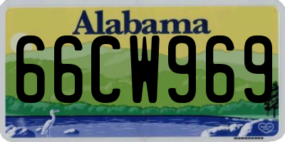 AL license plate 66CW969