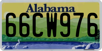 AL license plate 66CW976