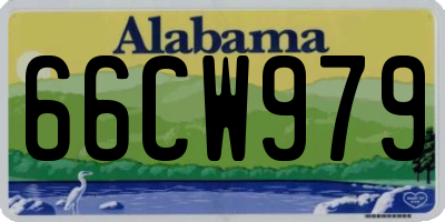 AL license plate 66CW979