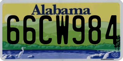 AL license plate 66CW984