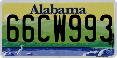 AL license plate 66CW993