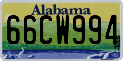 AL license plate 66CW994