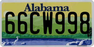 AL license plate 66CW998