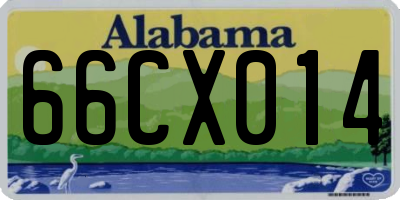 AL license plate 66CX014