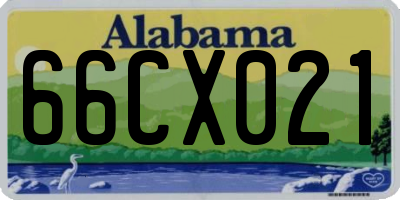 AL license plate 66CX021