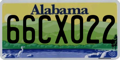 AL license plate 66CX022