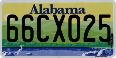 AL license plate 66CX025