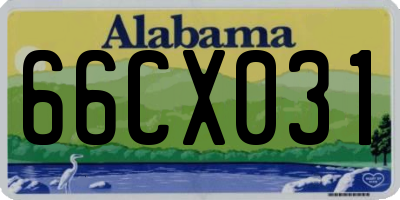 AL license plate 66CX031