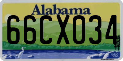 AL license plate 66CX034