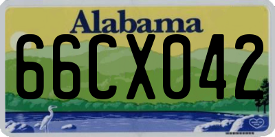 AL license plate 66CX042