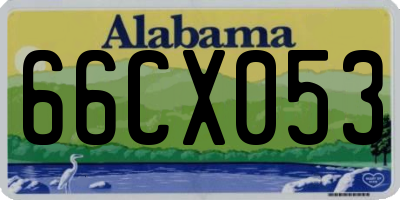 AL license plate 66CX053
