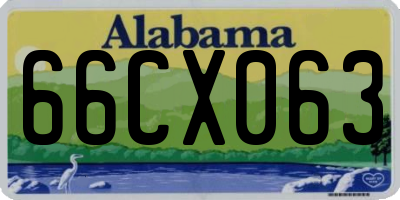 AL license plate 66CX063