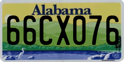 AL license plate 66CX076