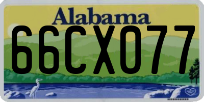 AL license plate 66CX077