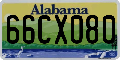 AL license plate 66CX080