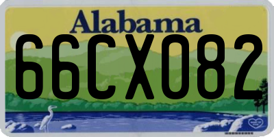 AL license plate 66CX082