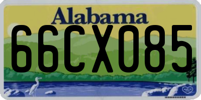 AL license plate 66CX085