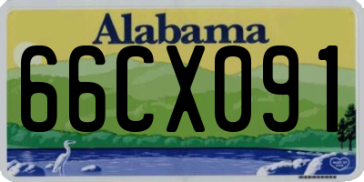 AL license plate 66CX091
