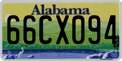 AL license plate 66CX094