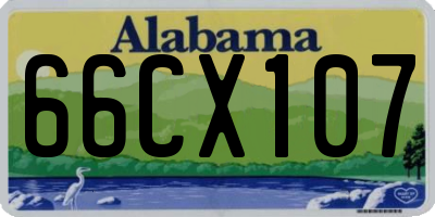 AL license plate 66CX107