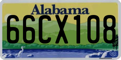 AL license plate 66CX108