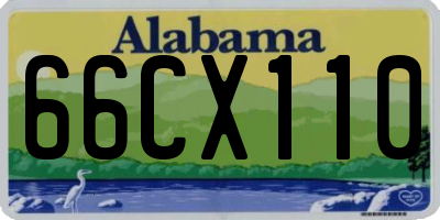 AL license plate 66CX110