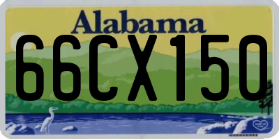 AL license plate 66CX150