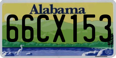 AL license plate 66CX153