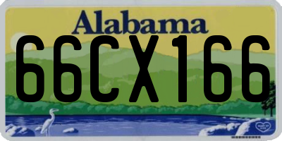 AL license plate 66CX166