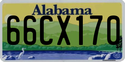 AL license plate 66CX170