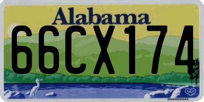 AL license plate 66CX174