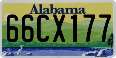 AL license plate 66CX177