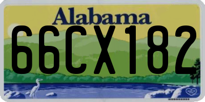 AL license plate 66CX182
