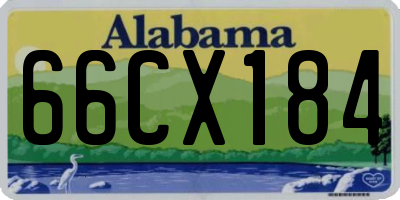 AL license plate 66CX184