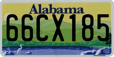 AL license plate 66CX185