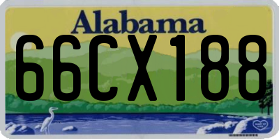 AL license plate 66CX188