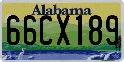 AL license plate 66CX189