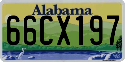 AL license plate 66CX197