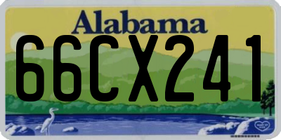 AL license plate 66CX241