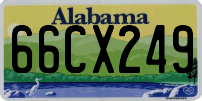 AL license plate 66CX249