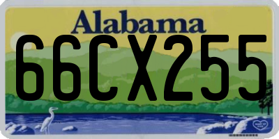 AL license plate 66CX255