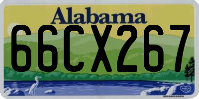 AL license plate 66CX267