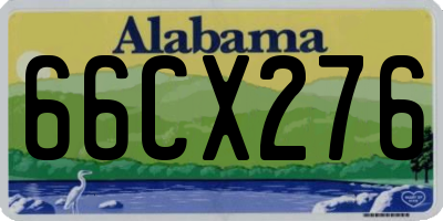AL license plate 66CX276